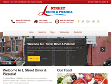 Tablet Screenshot of lstreetdinerandpizzeria.com